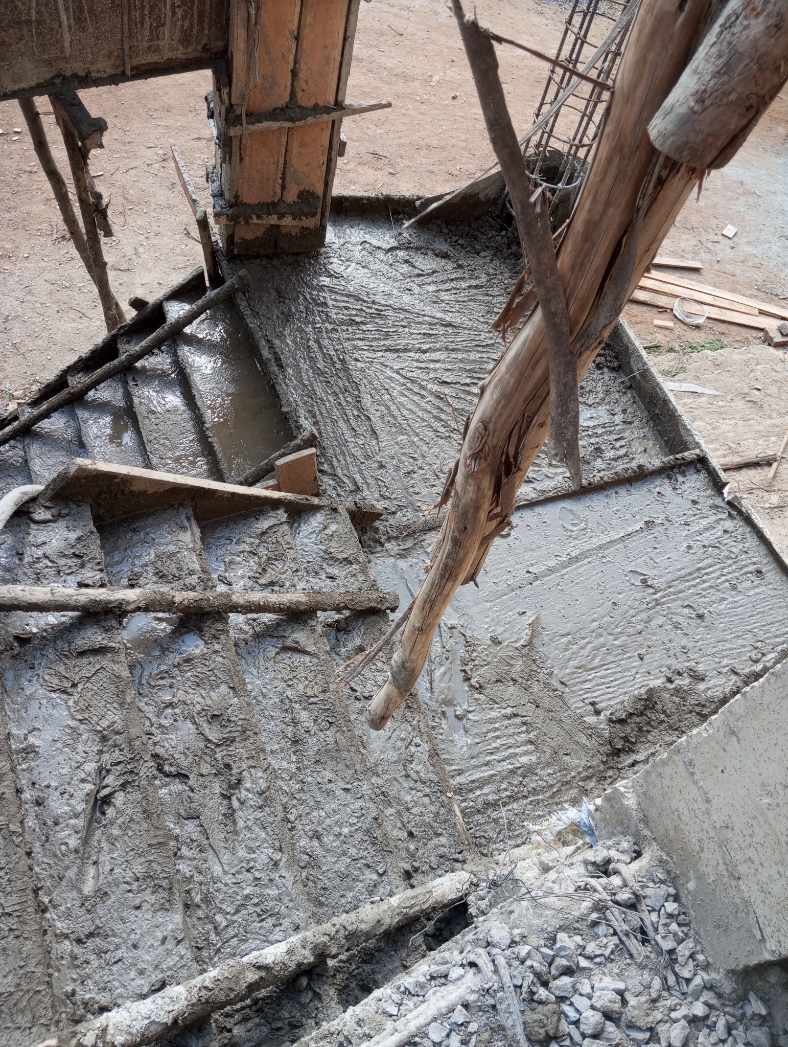 Concrete construction work