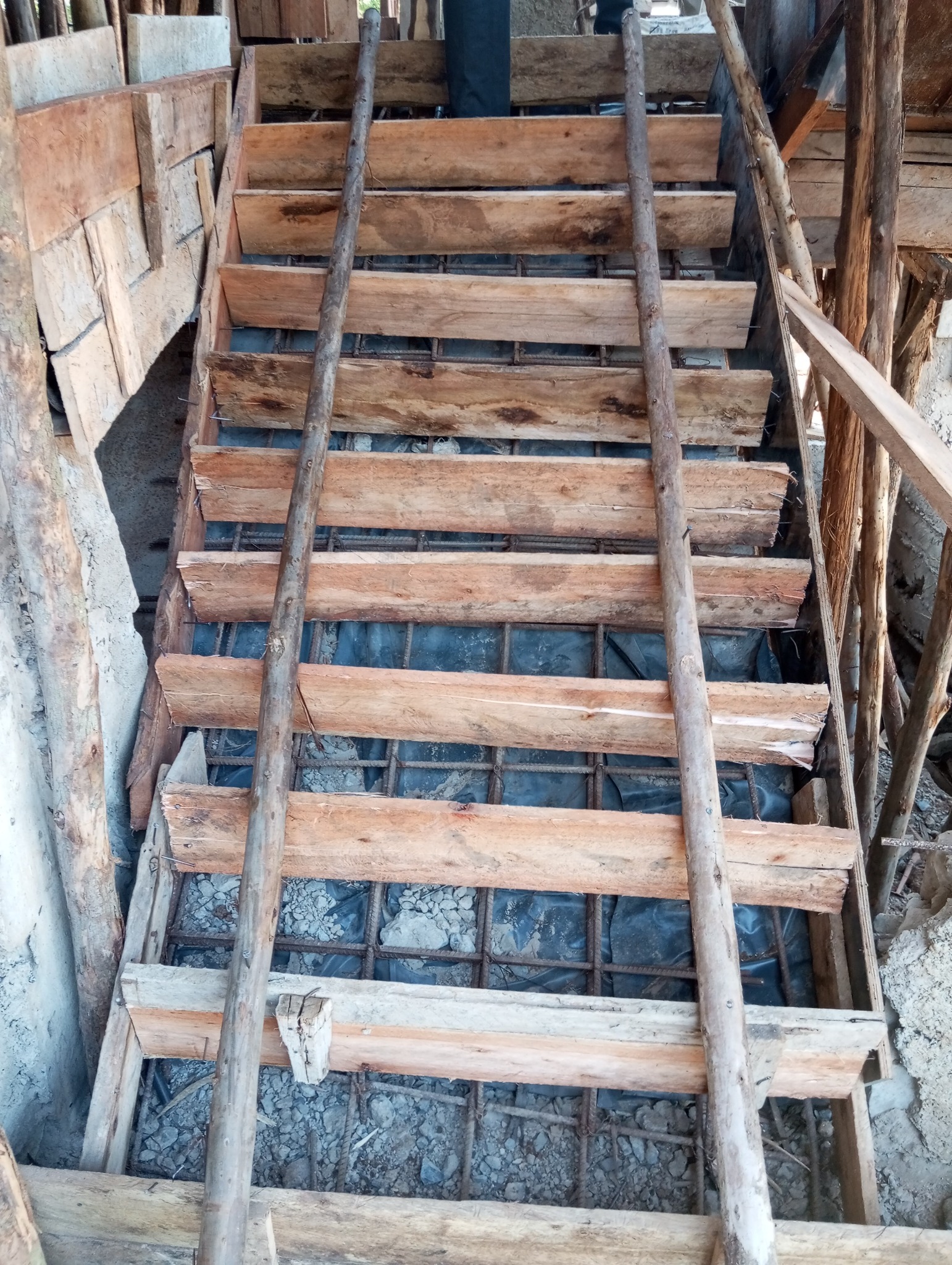 Staircase formwork and reinforcement project
